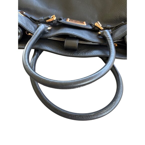 Michael Kors MK Hamilton Tote Handbag Purse Black Pebbled Leather - Picture 15 of 15